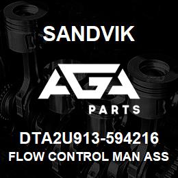 DTA2U913-594216 Sandvik FLOW CONTROL MAN ASSY | AGA Parts