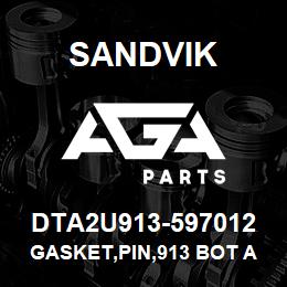 DTA2U913-597012 Sandvik GASKET,PIN,913 BOT ARTI | AGA Parts