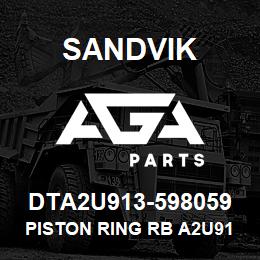 DTA2U913-598059 Sandvik PISTON RING RB A2U913-598059 RB | AGA Parts