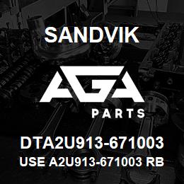 DTA2U913-671003 Sandvik USE A2U913-671003 RB | AGA Parts