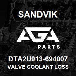 DTA2U913-694007 Sandvik VALVE COOLANT LOSS | AGA Parts