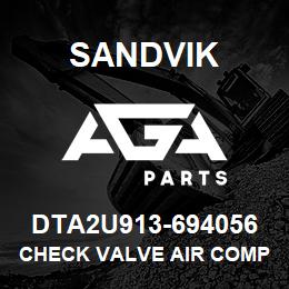 DTA2U913-694056 Sandvik CHECK VALVE AIR COMP | AGA Parts