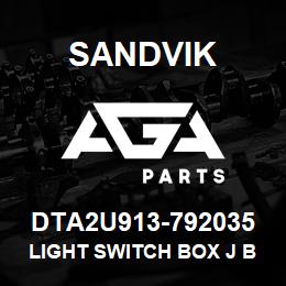 DTA2U913-792035 Sandvik LIGHT SWITCH BOX J BOX 170 | AGA Parts