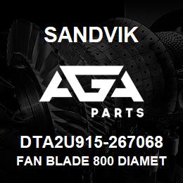 DTA2U915-267068 Sandvik FAN BLADE 800 DIAMETER | AGA Parts