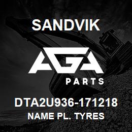 DTA2U936-171218 Sandvik NAME PL. TYRES | AGA Parts