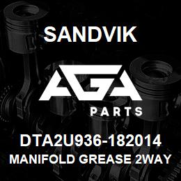 DTA2U936-182014 Sandvik MANIFOLD GREASE 2WAY | AGA Parts