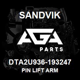 DTA2U936-193247 Sandvik PIN LIFT ARM | AGA Parts