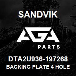 DTA2U936-197268 Sandvik BACKING PLATE 4 HOLE | AGA Parts