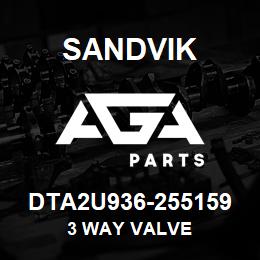 DTA2U936-255159 Sandvik 3 WAY VALVE | AGA Parts