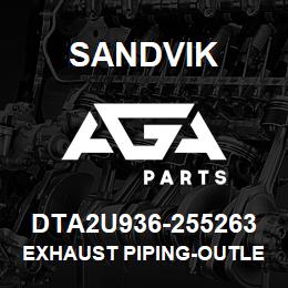 DTA2U936-255263 Sandvik EXHAUST PIPING-OUTLET ELBOW 4"OD | AGA Parts