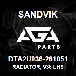 DTA2U936-261051 Sandvik RADIATOR, 936 LHS | AGA Parts