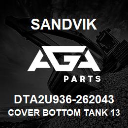 DTA2U936-262043 Sandvik COVER BOTTOM TANK 130 SCRUBBER | AGA Parts