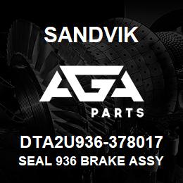 DTA2U936-378017 Sandvik SEAL 936 BRAKE ASSY ITEM 10 | AGA Parts