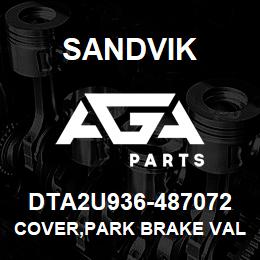 DTA2U936-487072 Sandvik COVER,PARK BRAKE VALVE | AGA Parts