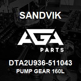 DTA2U936-511043 Sandvik PUMP GEAR 160L | AGA Parts