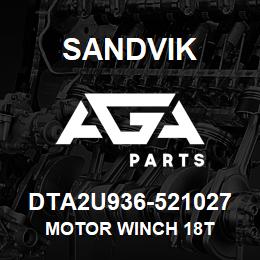 DTA2U936-521027 Sandvik MOTOR WINCH 18T | AGA Parts