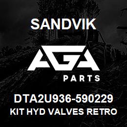 DTA2U936-590229 Sandvik KIT HYD VALVES RETROFIT TB0709 | AGA Parts