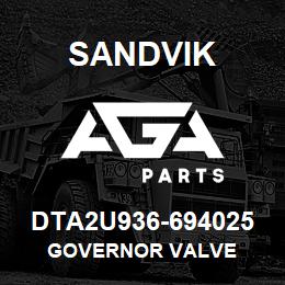 DTA2U936-694025 Sandvik GOVERNOR VALVE | AGA Parts