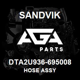 DTA2U936-695008 Sandvik HOSE ASSY | AGA Parts