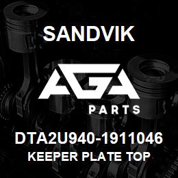 DTA2U940-1911046 Sandvik KEEPER PLATE TOP | AGA Parts