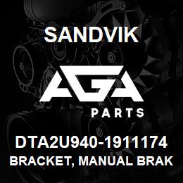 DTA2U940-1911174 Sandvik BRACKET, MANUAL BRAKE RELEASE | AGA Parts