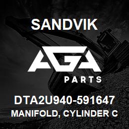 DTA2U940-591647 Sandvik MANIFOLD, CYLINDER CONTROL | AGA Parts