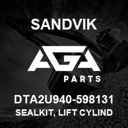 DTA2U940-598131 Sandvik SEALKIT, LIFT CYLINDER PISTON | AGA Parts