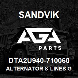 DTA2U940-710060 Sandvik ALTERNATOR & LINES GRP *GROUP REF | AGA Parts