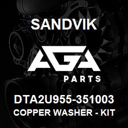 DTA2U955-351003 Sandvik COPPER WASHER - KIT | AGA Parts