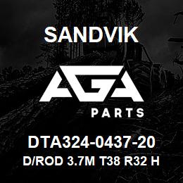 DTA324-0437-20 Sandvik D/ROD 3.7M T38 R32 H32 | AGA Parts