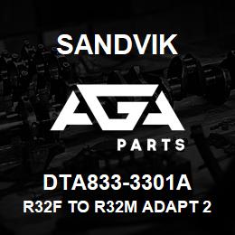 DTA833-3301A Sandvik R32F TO R32M ADAPT 200MM LONG CARB | AGA Parts