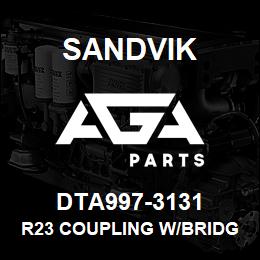 DTA997-3131 Sandvik R23 COUPLING W/BRIDGE STOP 40MM CARB | AGA Parts