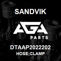 DTAAP2022202 Sandvik HOSE;CLAMP | AGA Parts