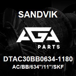 DTAC30BB0634-1180 Sandvik AC/BB/634"/11"/SKF | AGA Parts