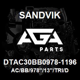 DTAC30BB0978-1196 Sandvik AC/BB/978"/13"/TRI/DR460 | AGA Parts