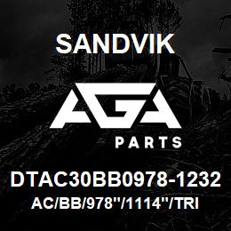 DTAC30BB0978-1232 Sandvik AC/BB/978"/1114"/TRI/PV275 | AGA Parts