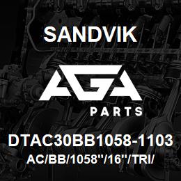 DTAC30BB1058-1103 Sandvik AC/BB/1058"/16"/TRI/B49R | AGA Parts