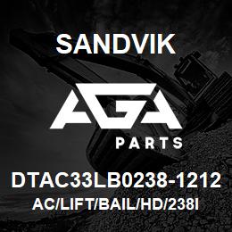 DTAC33LB0238-1212 Sandvik AC/LIFT/BAIL/HD/238IF | AGA Parts