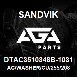 DTAC3510348B-1031 Sandvik AC/WASHER/CU/255/208/2 | AGA Parts