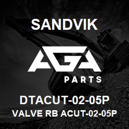 DTACUT-02-05P Sandvik VALVE RB ACUT-02-05P RB | AGA Parts