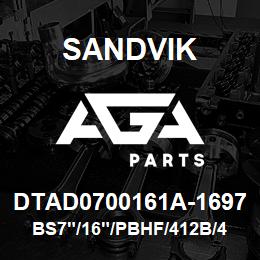 DTAD0700161A-1697 Sandvik BS7"/16"/PBHF/412B/412AR/SKF | AGA Parts