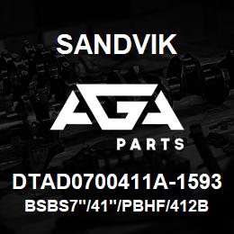 DTAD0700411A-1593 Sandvik BSBS7"/41"/PBHF/412B/412AR/DML | AGA Parts