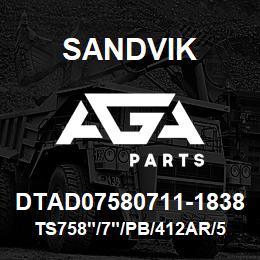 DTAD07580711-1838 Sandvik TS758"/7"/PB/412AR/514B/SKS | AGA Parts