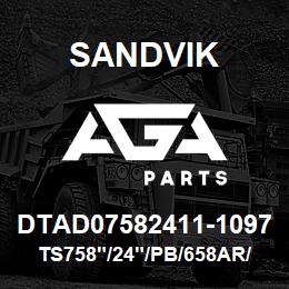 DTAD07582411-1097 Sandvik TS758"/24"/PB/658AR/514B/DMM2 | AGA Parts