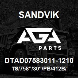 DTAD07583011-1210 Sandvik TS/758"/30"/PB/412B/514B/SKS | AGA Parts