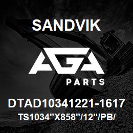 DTAD10341221-1617 Sandvik TS1034"X858"/12"/PB/8B/6B/D90KS | AGA Parts