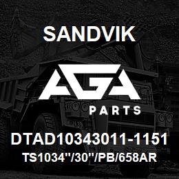 DTAD10343011-1151 Sandvik TS1034"/30"/PB/658AR/8B/B49R | AGA Parts