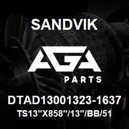 DTAD13001323-1637 Sandvik TS13"X858"/13"/BB/512SQ/658AR/BE | AGA Parts