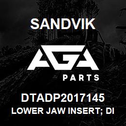 DTADP2017145 Sandvik LOWER JAW INSERT; DIA 55MM | AGA Parts