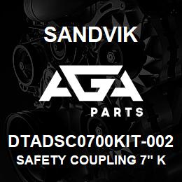 DTADSC0700KIT-002 Sandvik SAFETY COUPLING 7" KIT 002 | AGA Parts